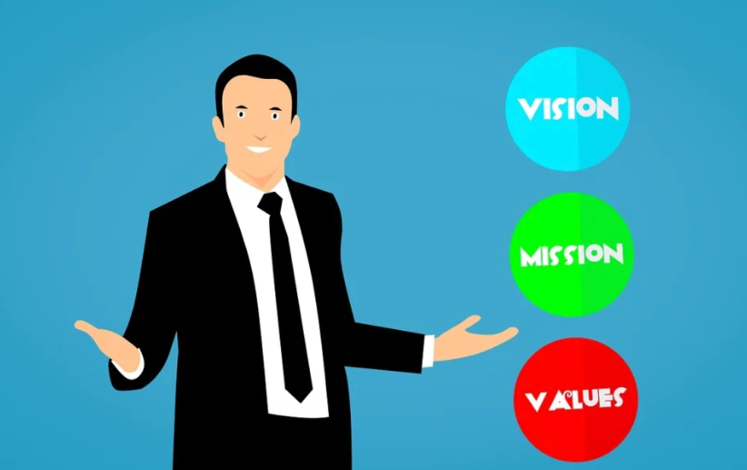 an seo consultant illustrations showcasing mission and vision for a company