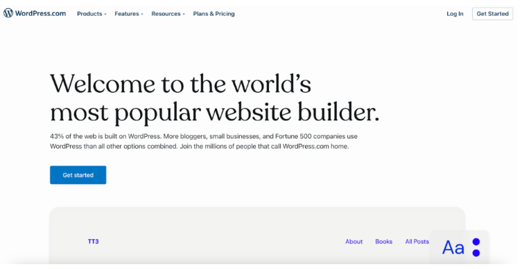 wordpress homepage image